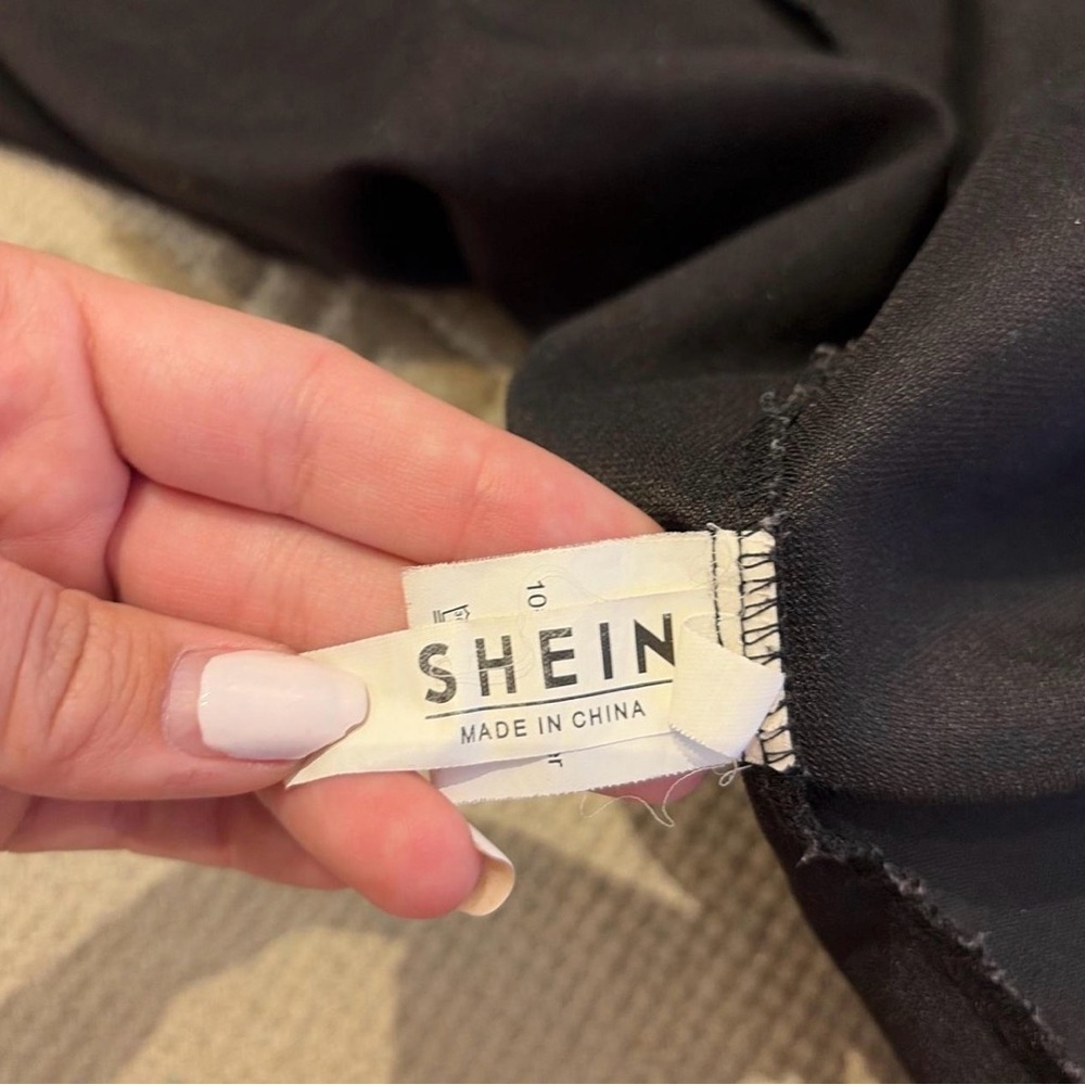 SHEIN Black Mini Overall Dress - Picture 6 of 6
